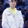 Elena Rybakina US Open 2026 White Geometric Print White Track Jacket