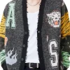 Eliot Crace TV Series Marble Hall Murders 2026 Jamie Blackley Grey Printed Cardigan
