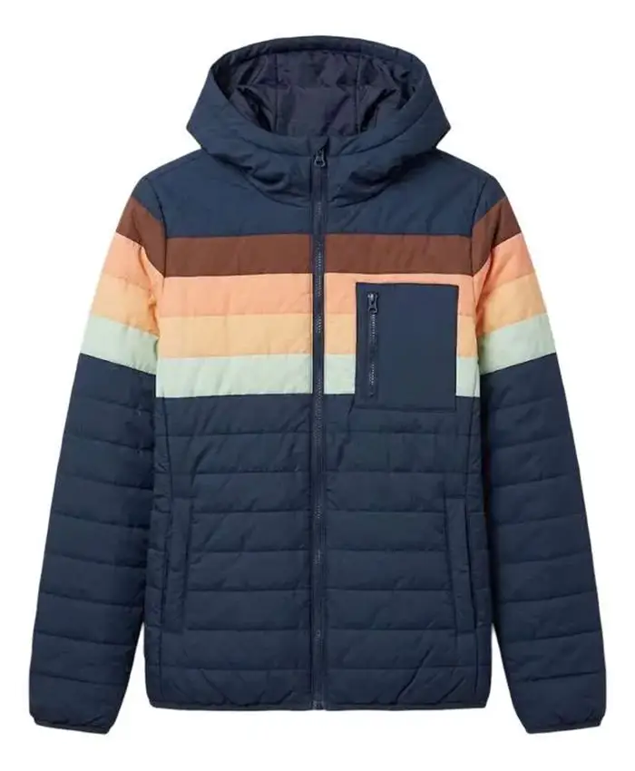 Felix Cameron TV Series Last Seen 2026 Tommy Brenton Rainbow Striped Puffer Jacket