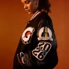 Gatorade National Players of the Year 2026 Black Wool and Leather Bomber Jacket Side View