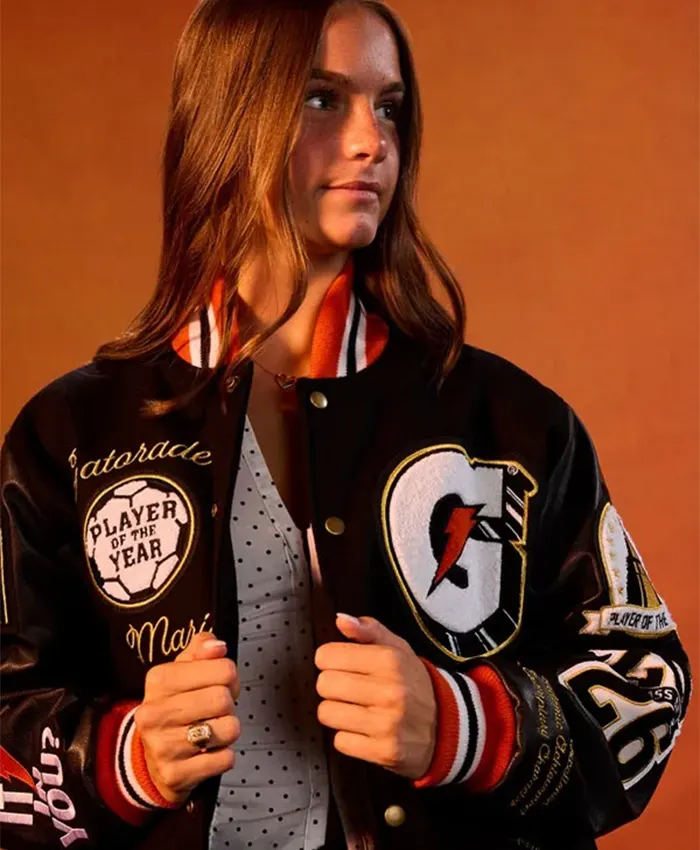 Gatorade National Players of the Year 2026 Black Wool and Leather Bomber Jacket