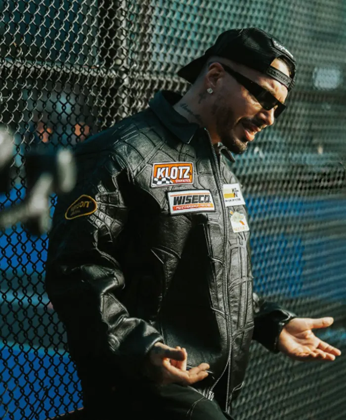 Get the Supreme x Vanson Spider-Man Black Leather Jacket Side View
