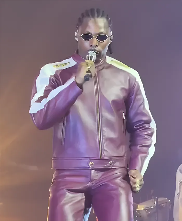 God We Trust Tour Asake Leather Jacket