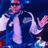Guest Appearance Tyga The R&B Tour Las Vegas 2026 Nike Blue and White Varsity Jacket Front