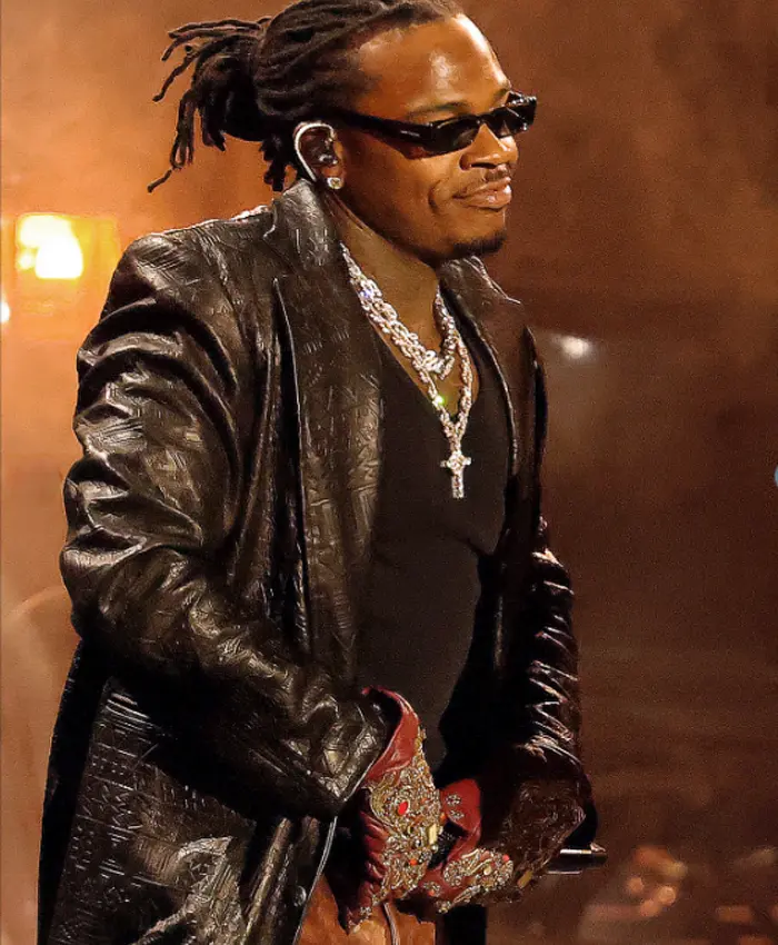 Gunna Performing Live On Stage MTV Video Music Awards 2026 Black Leather Coat