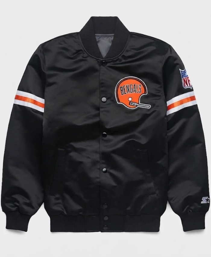 HOMAGE X Starter Bengals Satin Bomber Jacket