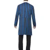 Halloween x Duke of the Manor Blue Striped Costume Coat Back View
