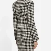 Hannah Waddingham TV Series Ted Lasso 2026 Rebecca Welton Black and White Houndstooth Blazer Back