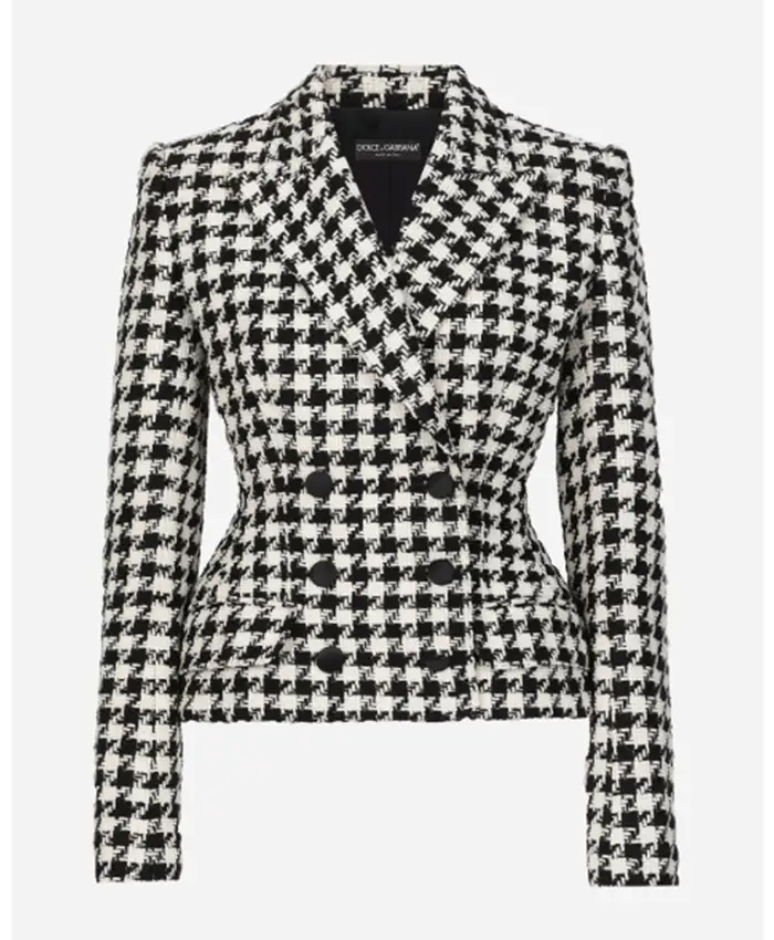 Hannah Waddingham TV Series Ted Lasso 2026 Rebecca Welton Black and White Houndstooth Blazer
