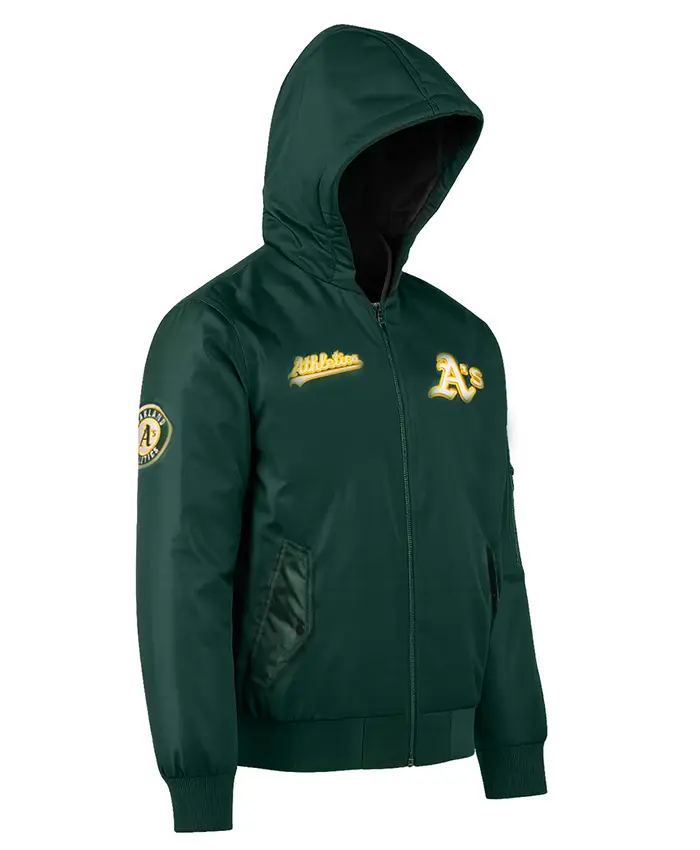 Historic L-2B Oakland Athletics Hooded Bomber Jacket