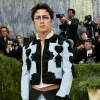 Hudson Williams Met Gala 2026 Blue and Black Embroidered Cropped Bolero Jacket