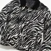 Isaac McAdoo TV Series Ted Lasso S04 Kola Bokinni Black & White Zebra Print Zip-Up Jacket