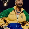 J Balvin Rock Show In Rio Intra x Brazil Nations Windbreaker Jacket Front