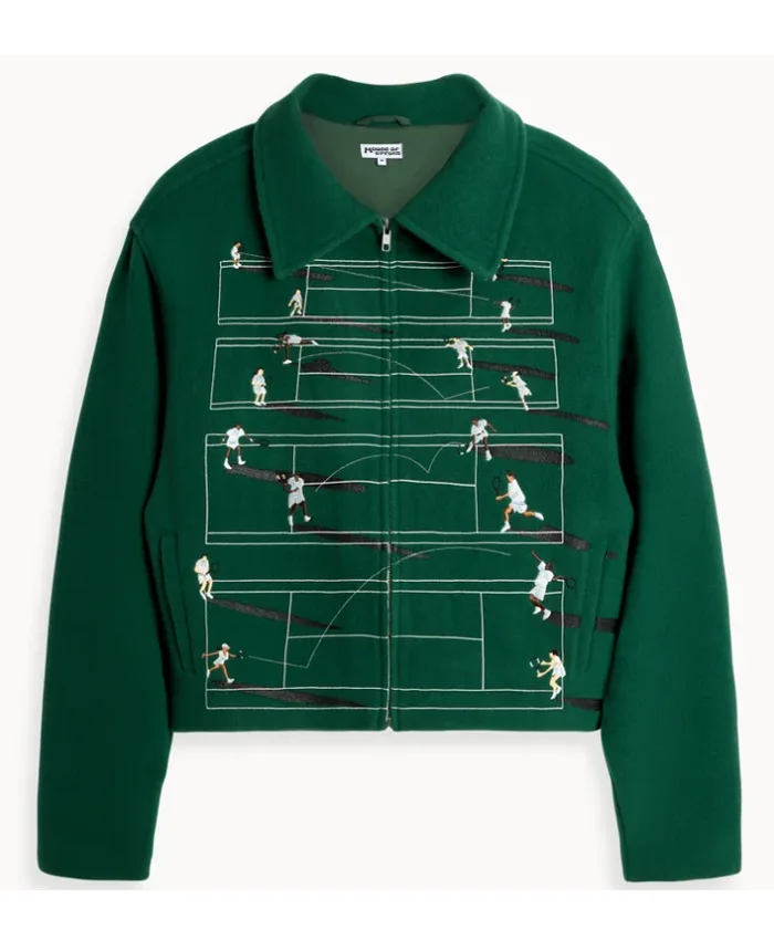 J Balvin US Open 2026 House of Errors Green Wool Tennis Jacket