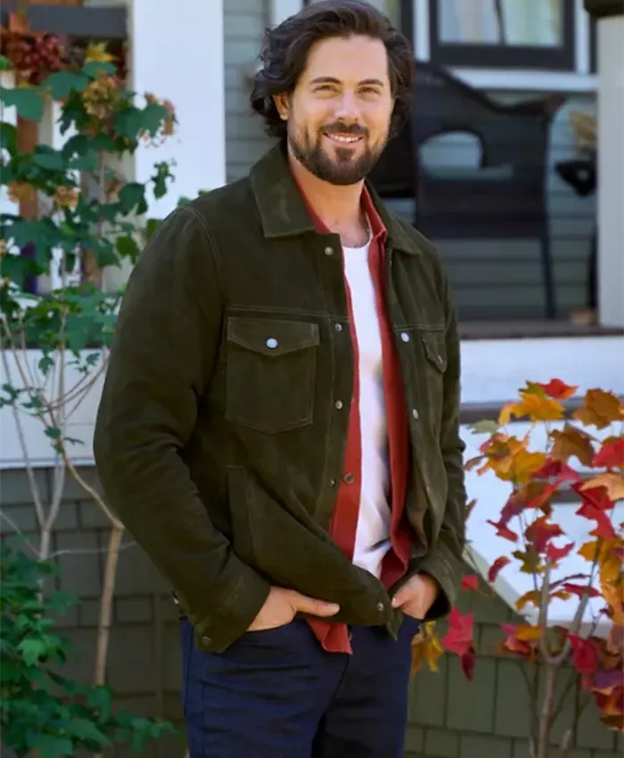 Jack Movie Love Finds You 2026 Chris McNally Green Suede Trucker Jacket
