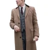 Jack O’Connell Movie Ink 2026 Larry Lamb Brown Wool Coat