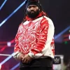 Jacob Fatu Monday Night RAW 2026 Red Wolf Graphic White Hoodie Front View