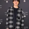 Jacob Whiteduck-Lavoie New York In Moncler Event 2026 Plaid Jacket