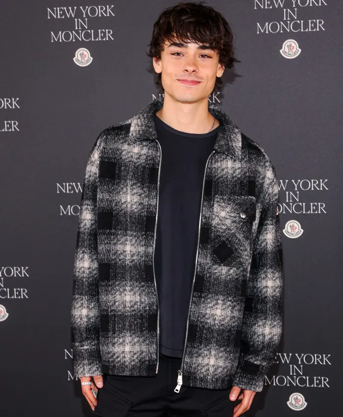 Jacob Whiteduck-Lavoie New York In Moncler Event 2026 Plaid Jacket