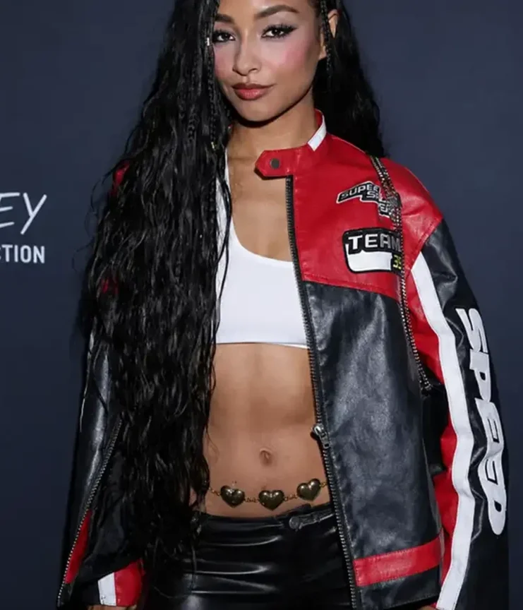 Jessica Jarrel Lot Patrol Private Screening Leather Jacket