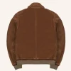 Joe Green TV Series The Gentlemen 2026 Tyler Conti Suede Leather Bomber Jacket Back View