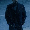 John Stewart TV Series Lantern 2026 Aaron Pierre Black Wool Coat