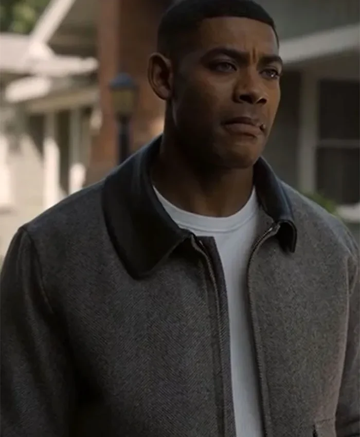 John Stewart TV Series Lantern 2026 Aaron Pierre Grey Wool Bomber Jacket