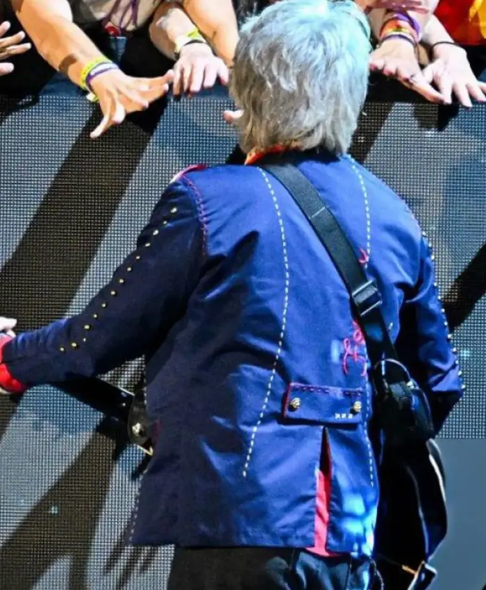 Jon Bon Jovi Wembley Stadium 2026 Navy Blue Military Bandmaster Jacket
