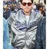 Jonas Brothers x Nick Jonas LA Dodgers Silver Bomber Jacket