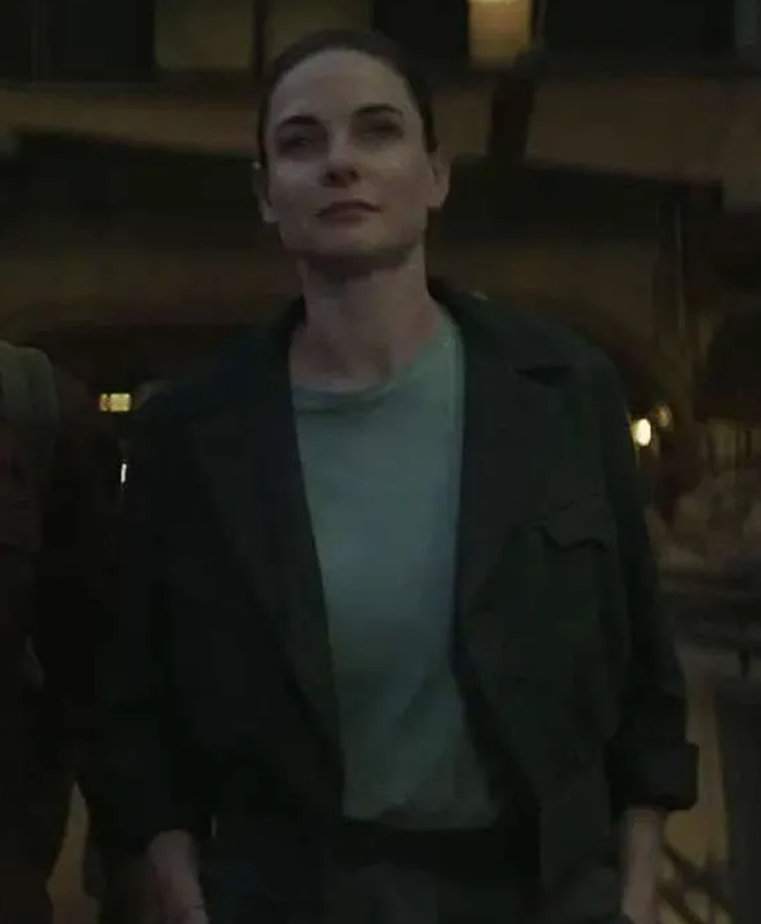 Juliette Nichols TV Series Silo S03 Rebecca Ferguson Grey Wool Jacket Front