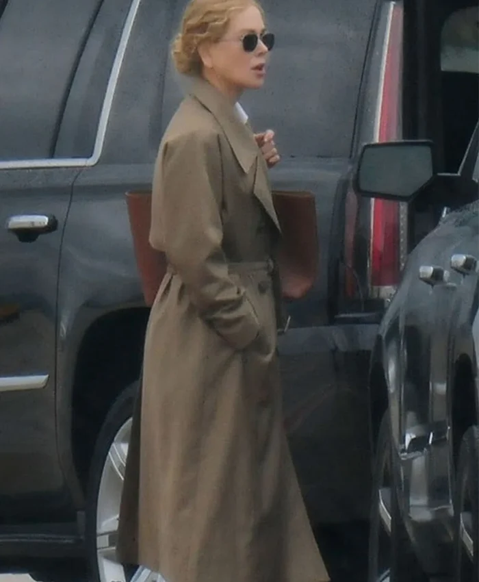 Kaitlyn Meade TV Series Special Ops Lioness Nicole Kidman Brown Cotton Trench Coat