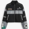 Kartanya Maynard TV Series Heartbreak High 2026 Zoe Clarke Black & Grey Racer Jacket Front