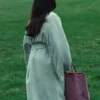Kaya Scodelario TV Series The Gentlemen 2026 Susie Glass Fringe Wool Coat