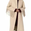 Kaya Scodelario TV Series The Gentlemen 2026 Susie Glass Fringe Wool Coat Front