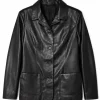 Kristen Johnston TV Series Leanne 2026 Black Leather Blazer On Sale