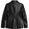 Kristen Johnston TV Series Leanne 2026 Black Leather Blazer On Sale Back View
