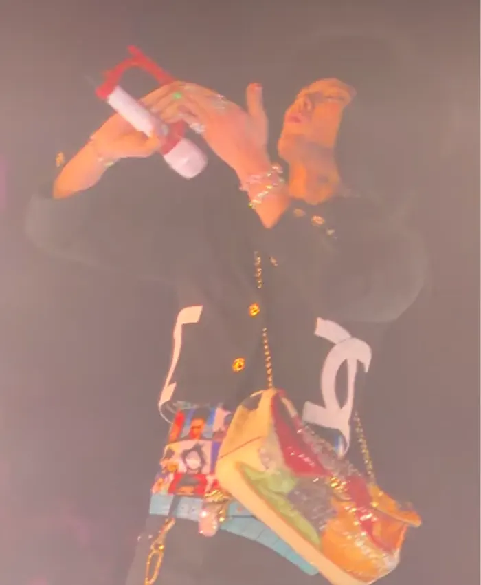 Kwon Ji-yong G-Dragon Big Bang World Tour Performance 2026 Black Cropped Jacket Front