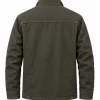 Kyle Clark TV Series Crew Girl 2026 Brown Military Field Jacket Back View