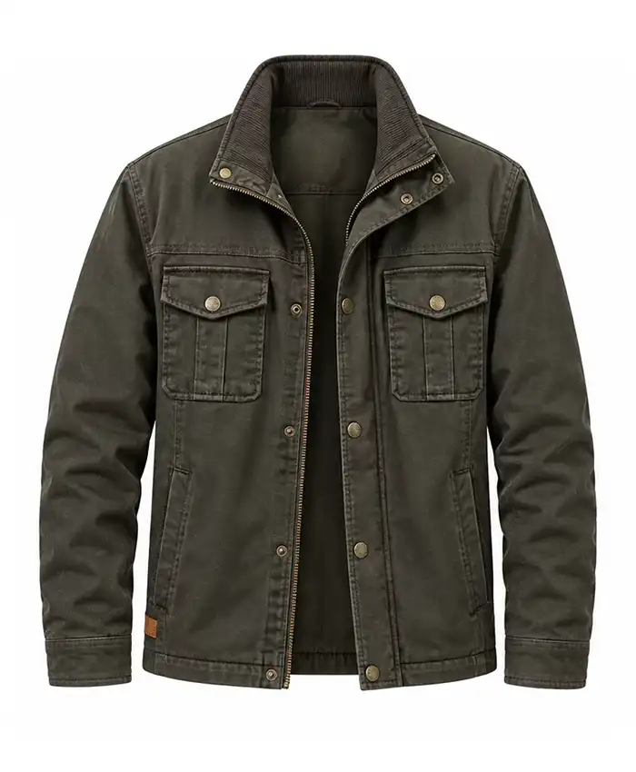 Kyle Clark TV Series Crew Girl 2026 Brown Military Field Jacket