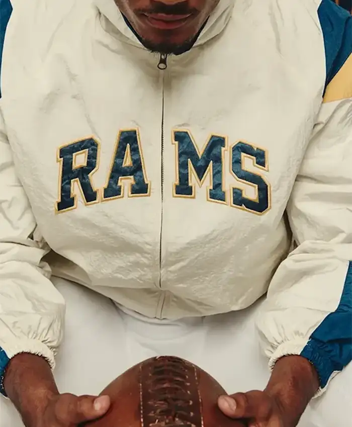 LA Rams x Elwood Off-White Retro Helmet Jacket