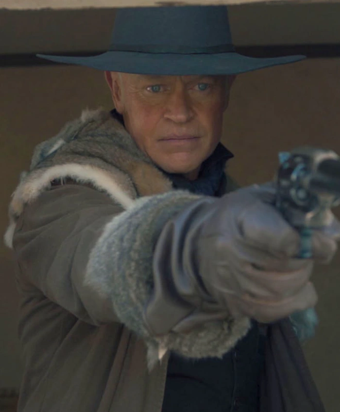 Laredo Movie Angel and the Badman 2026 Neal McDonough Suede Fur Coat