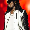 Lemonade Summer Smash 2026 Playboi Carti Black and White Leather Bomber Jacket
