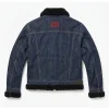 Levi’s x Sacai Third Collaborative Capsule Collection Denim Sherpa Jacket Back View