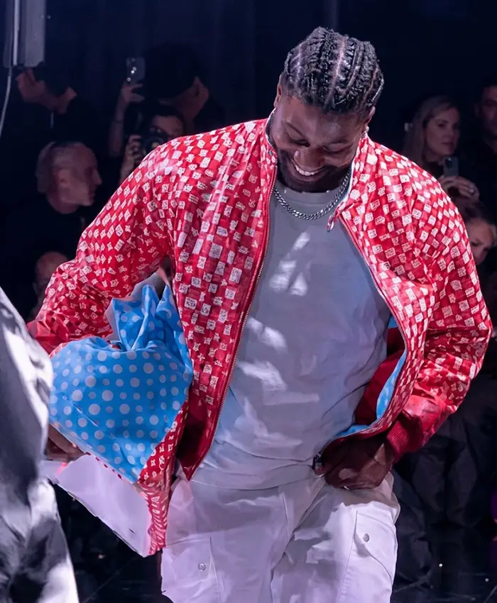 Lil Yachty Runway PDF Channel SS27 NYC Airbrushed Leather Bomber Jacket