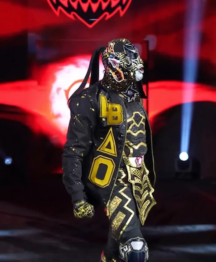 Lucha Bros WWE AAA Worlds Collide 2026 Black Bomber Jacket On Sale Front View