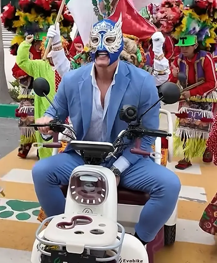 Ludwig Kaiser Lucha Libre AAA Worldwide Blue Suit