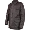M65 Field real leather jacket with classic military-inspired styling