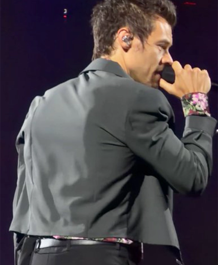MSG Tour New York City 2026 Harry Styles Charcoal Grey Cropped Utility Jacket Back