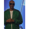 MTV Video Music Awards 2026 Snoop Dogg Green Suede Bomber Jacket Front