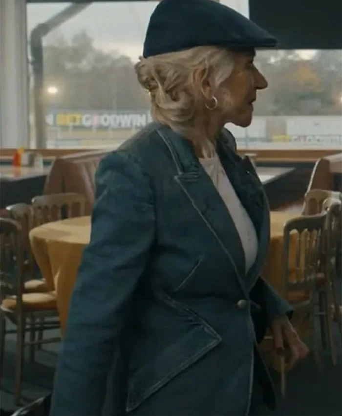 Maeve Harrigan TV Series MobLand 2026 Helen Mirren Blue Denim Blazer